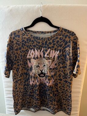 Long Live Rock N Roll Leopard Tee